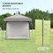10 x 10 Feet Pop Up Tent Slant Leg Canopy with Roll-up Side Wall